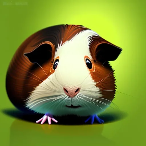 cute brown guinea pig by pixar