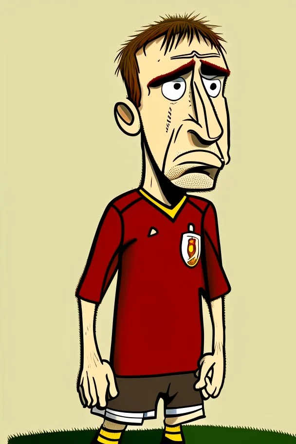 Oliver McBurney Footballer r cartoon 2d