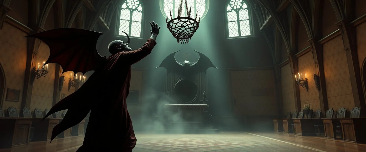 vampire cant jump basket ball court duel in church