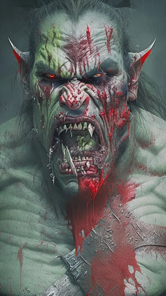 furious orc covered in blood