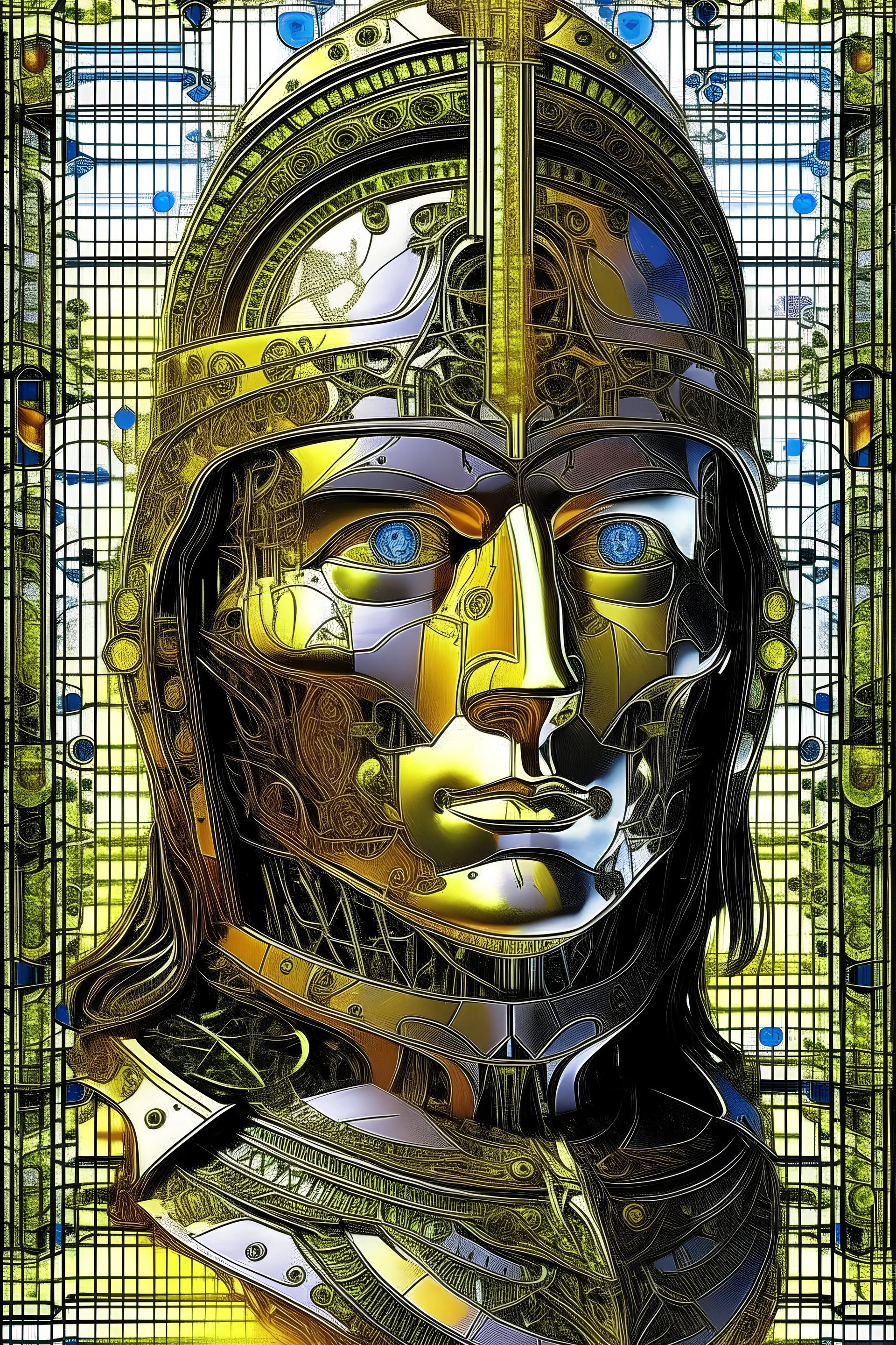 the heart of a dystopian future, a cinematic sci-fi battle scene unfolds, a spectacle of epic proportions masterfully brought to life by the AI genius, Leonardo. This visual masterpiece takes us into a world where futuristic Terminators clash in an epic showdown, their metallic bodies adorned with intricate details in shimmering gold and diamonds.The award-winning art style of Kekai Kotaki guides our eyes through the scene, each frame brimming with exquisite artistry. The Terminators, their cold