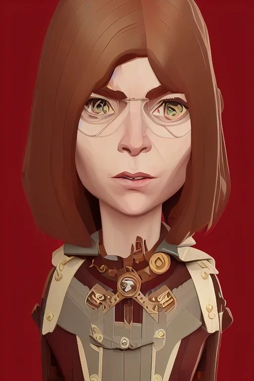 anna wintour, lego, steampunk, oil painting