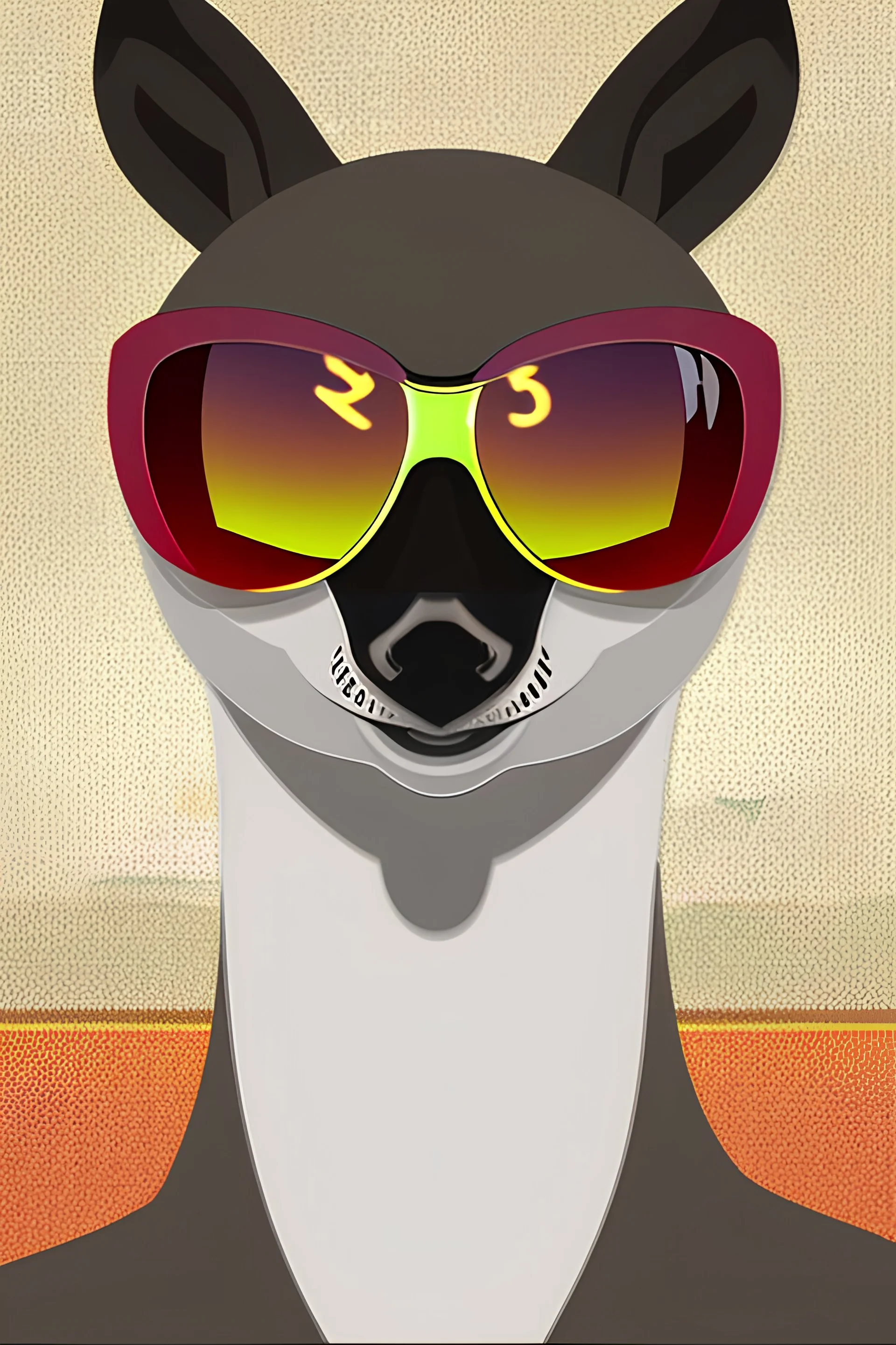 Ganso con gafas de sol programando