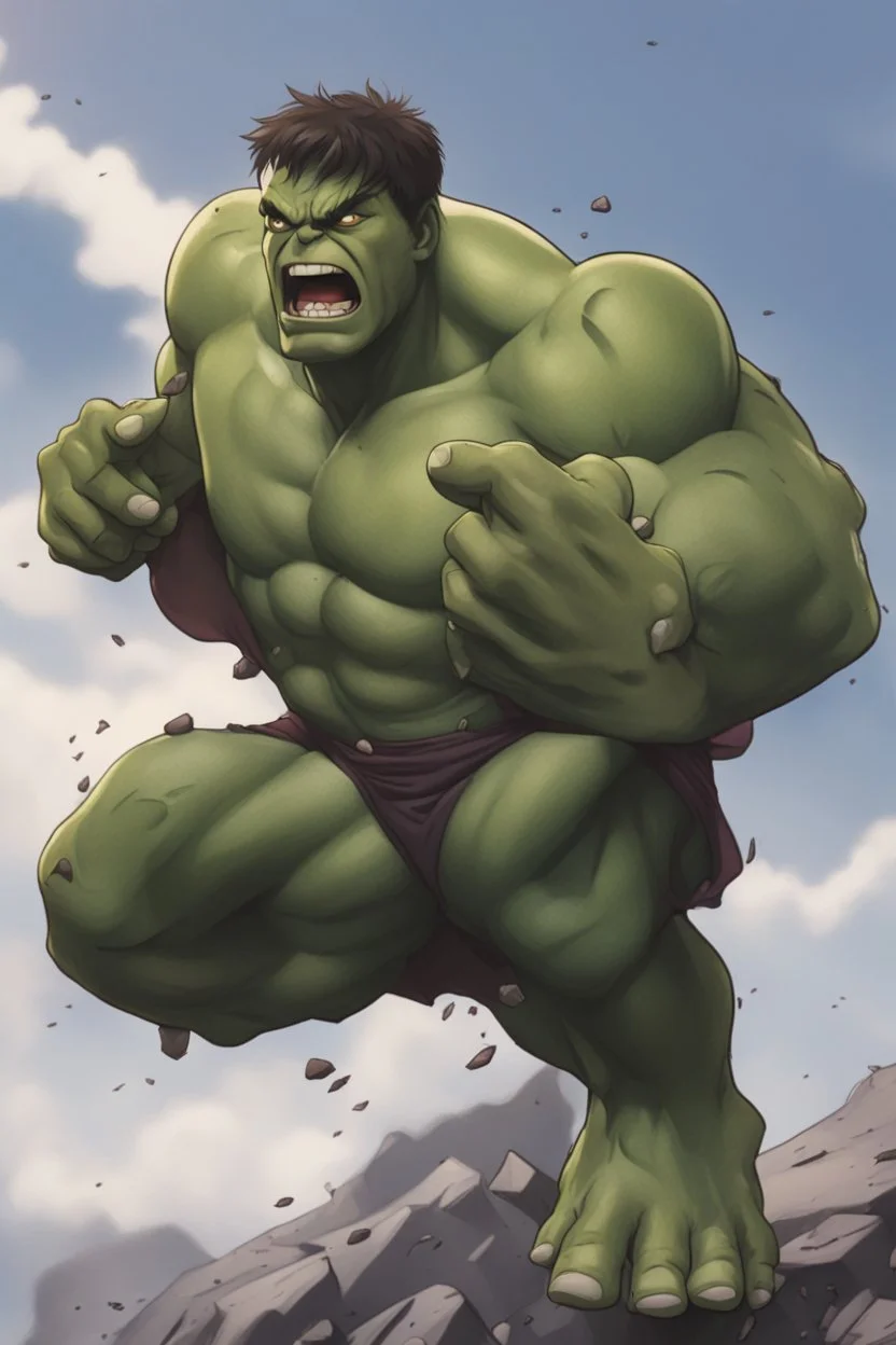 Hulk falling from the skye animated