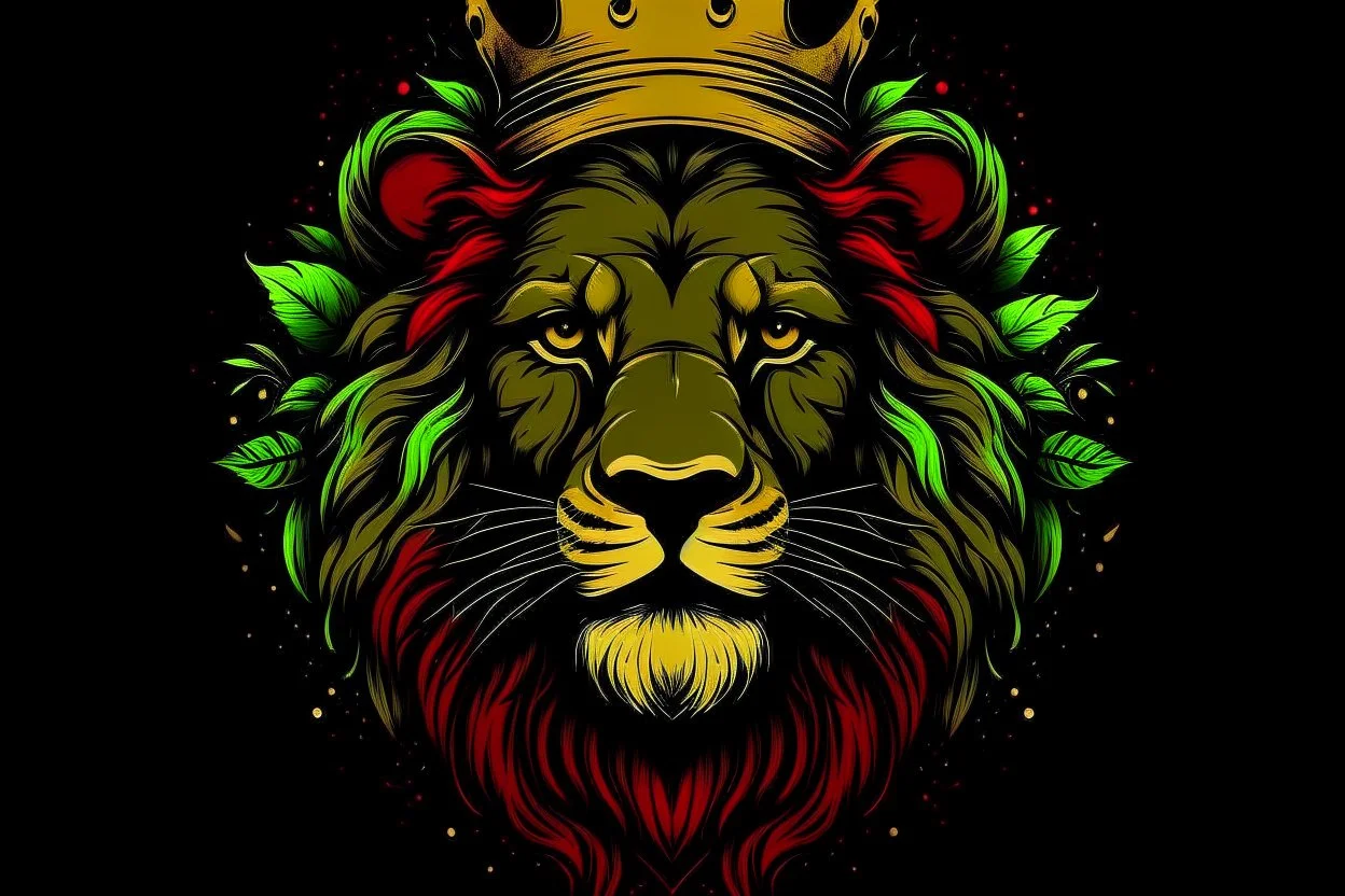 king of the jungle simple 3 colours