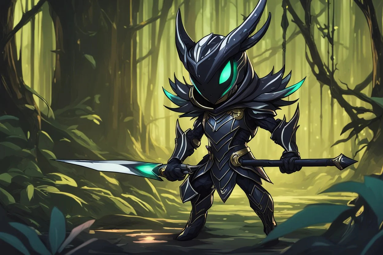 Chibi Mantis lord knight venom in 8k solo leveling shadow artstyle, in the style of fairy academia, hollow knight them, mask, close picture, neon lights, intricate details, highly detailed, high details, detailed portrait, masterpiece,ultra detailed, ultra quality