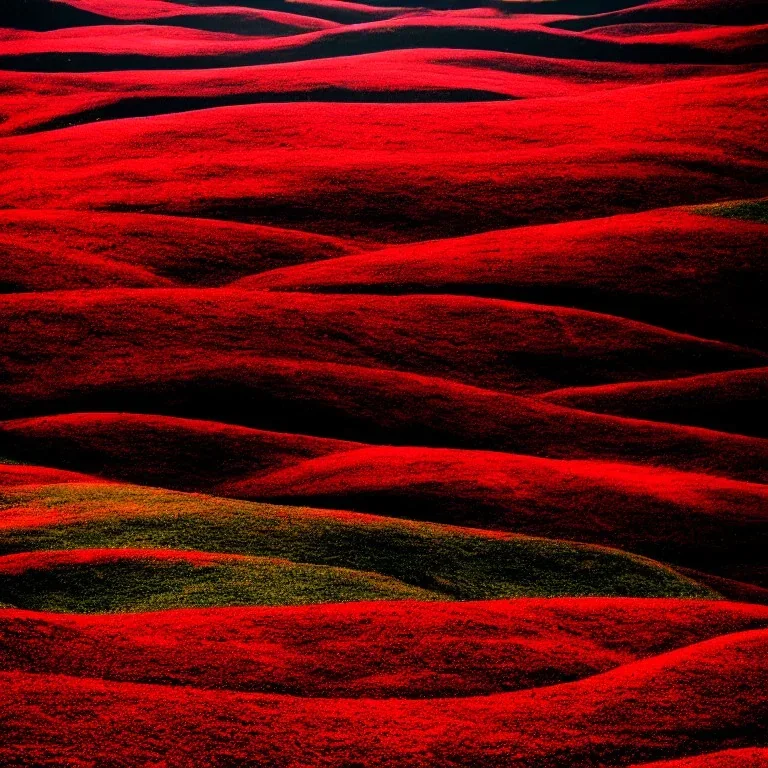 black red shiny landscape