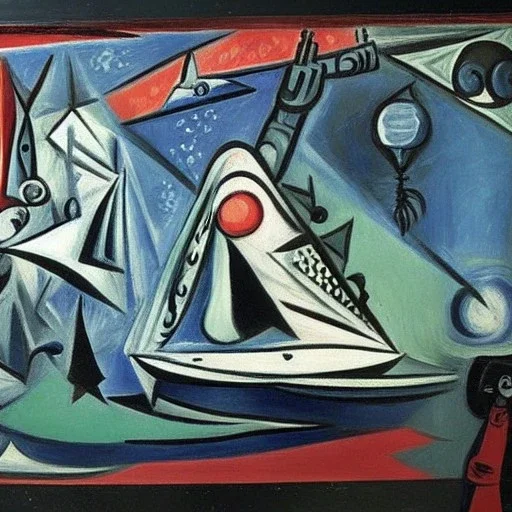 starships in space by picasso