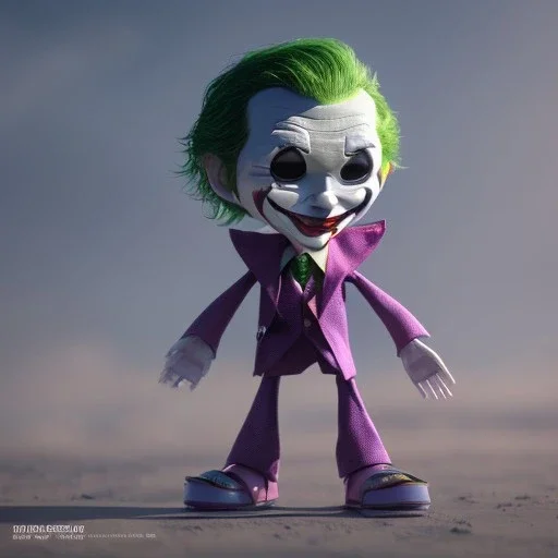 Joker toddler, robot, full body, tokio background, dramatic lighting, hyper realistic, 8k