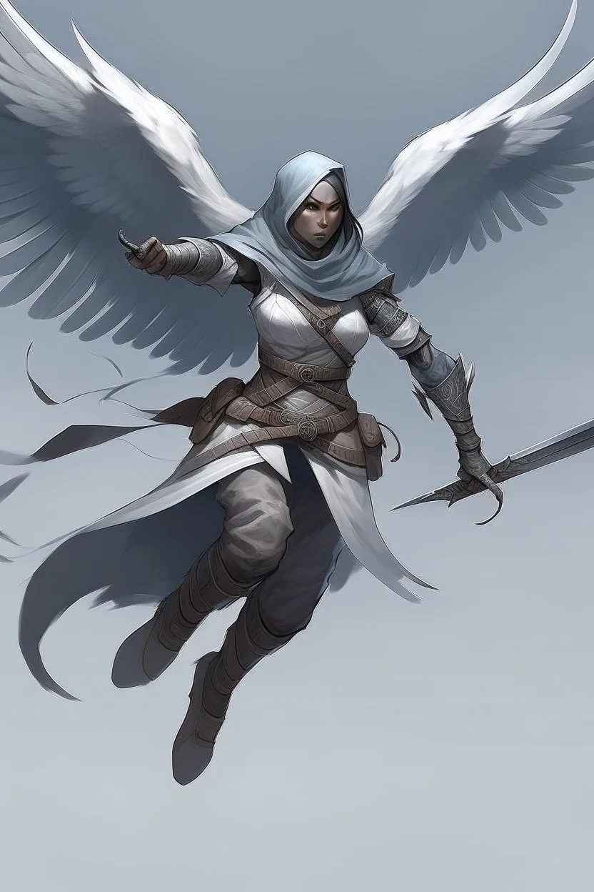 female ghost warrior flying