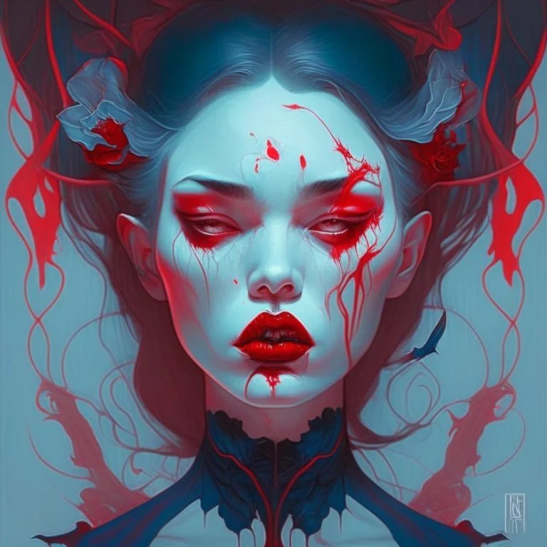 dream portrait of female vampire by james jean