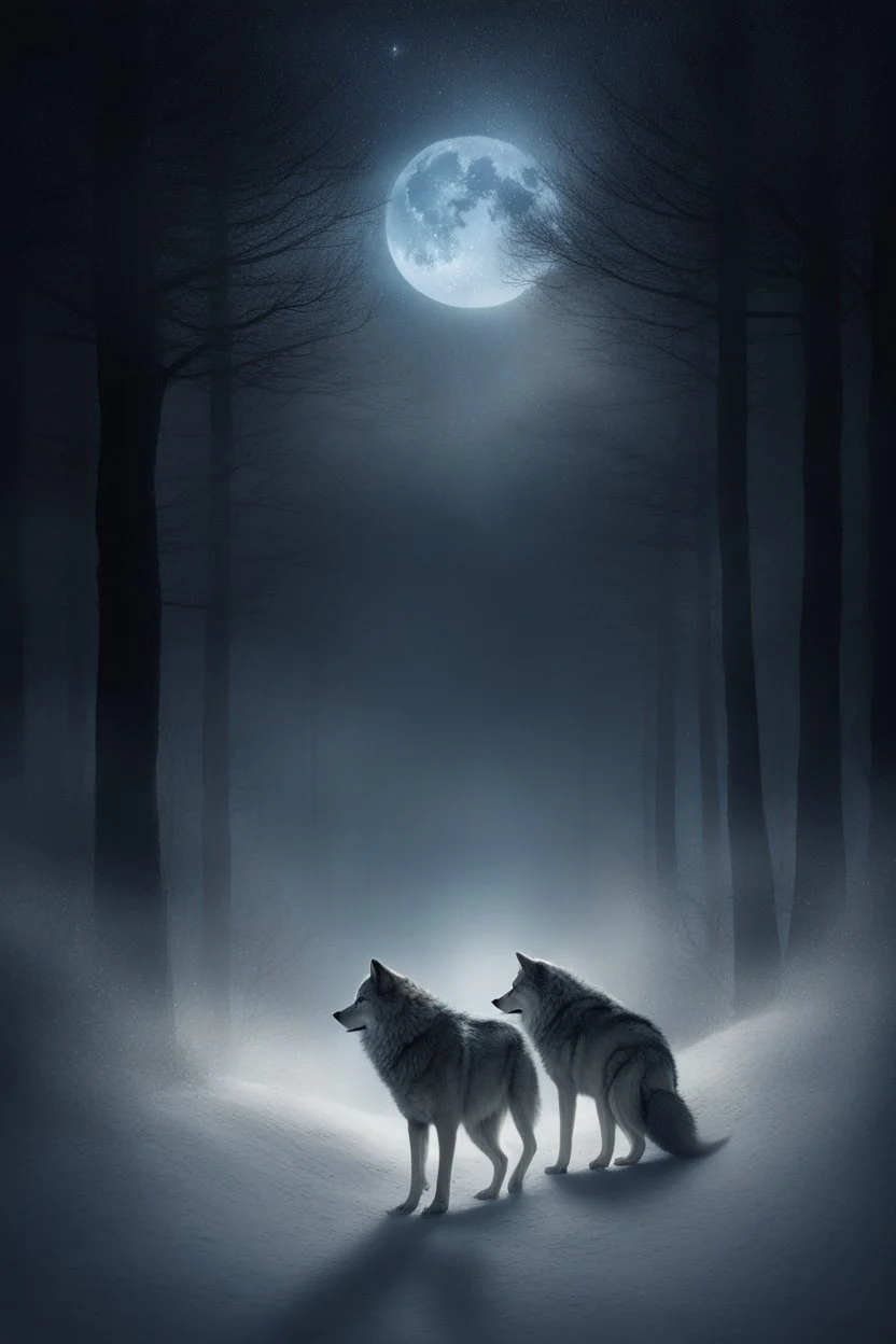 In the quiet of the night, two wolves call to me from the deep One honest, one commercial, they dance in shadows where secrets keep Ethereal whispers echo soft, guiding my thoughts through the stars Drifting on waves of melody, I wander beneath the cosmic bars [Chorus] Harmony's found in the silence within Where the honest wolf reveals the truth from the din