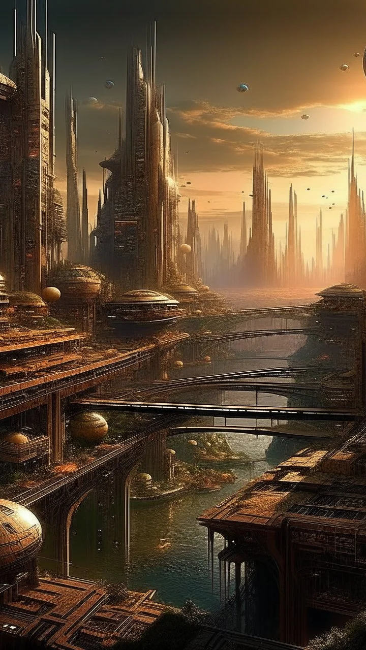 sci fi city, beautiful, african