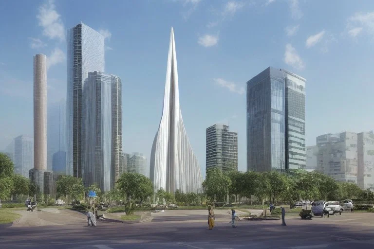 Unique building design for central bank of India. Make it world's tallest building
