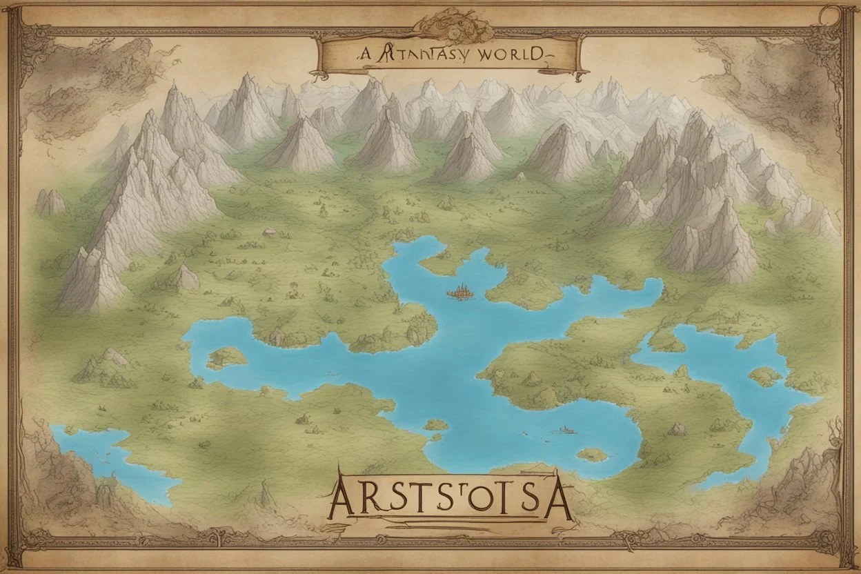 a map of a fantasy world named Arstosis, world map