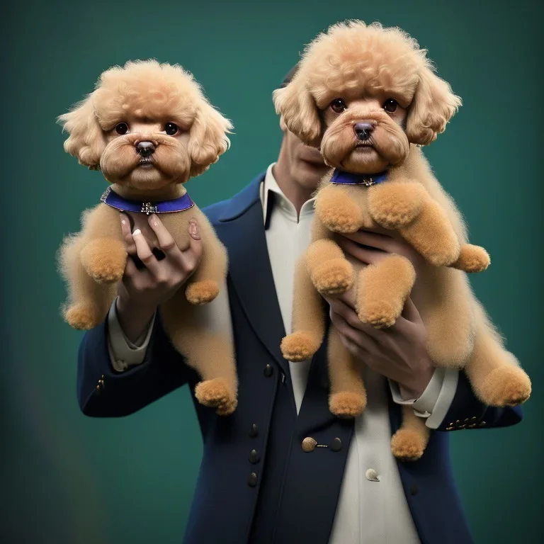 Portrait of an aristocratic Willem Dafoe holding a toy poodle in his arms, 8k, HD, cinematography, photorealistic, Cinematic, Color Grading, Ultra-Wide Angle, Depth of Field, hyper-detailed, beautifully color-coded, insane details, intricate details, beautifully color graded, Cinematic, Color Grading, Editorial Photography, Depth of Field, DOF, Tilt Blur, White Balance, 32k, Super-Resolution, Megapixel, ProPhoto RGB, VR, Halfrear Lighting, Backlight, Na