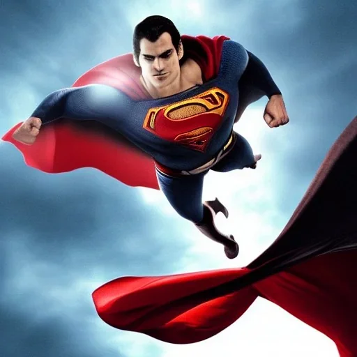 Henry cavil black superman flying