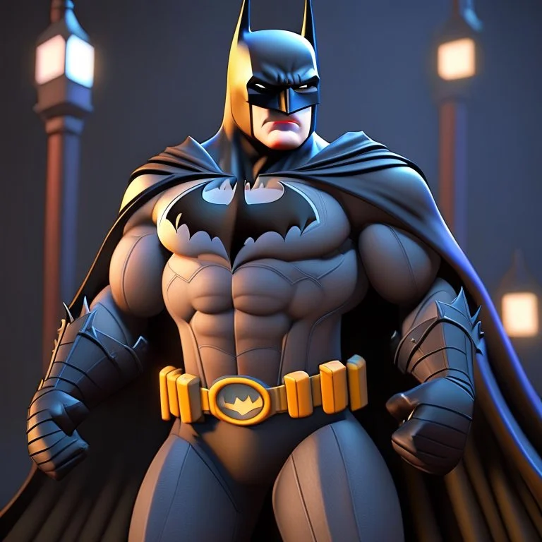 Cartoon of Batman full body 4k