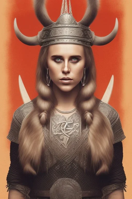 viking, Danish singer MØ face,