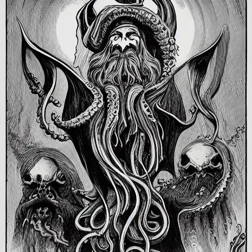 Vampire Bat Cthulhu tentacles beard Russian Orthodox priest