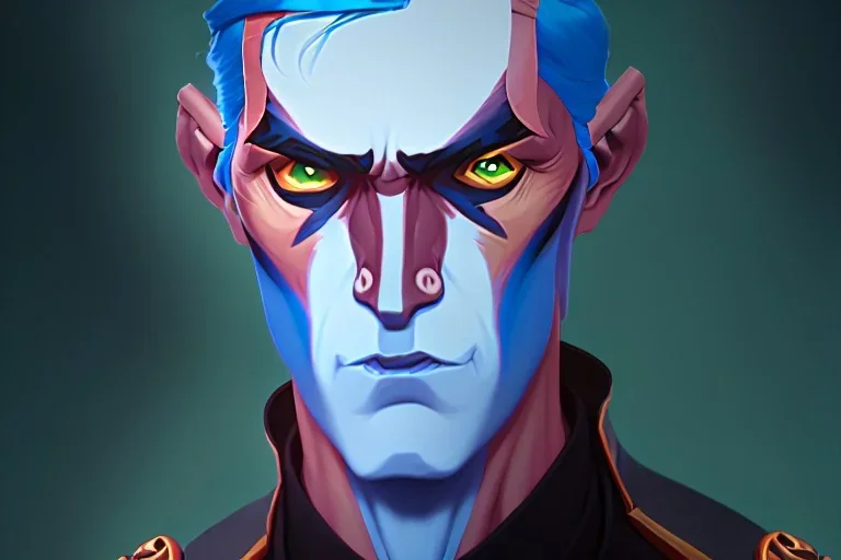 Portrait of Thrawn by Jake Bartok