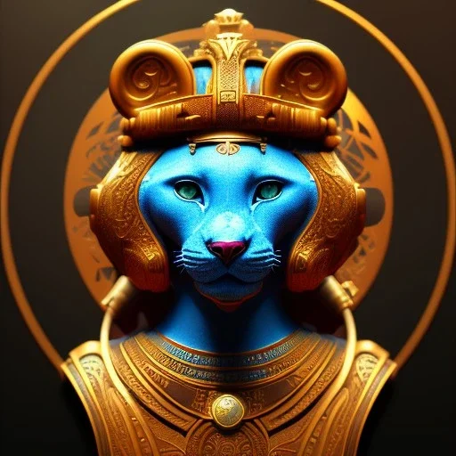 Sekhmet, art nouveau, portrait