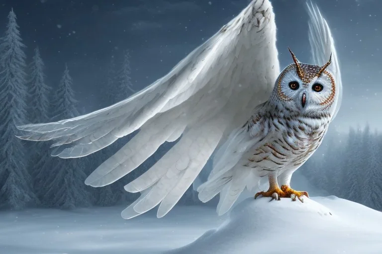 snow winged OWL