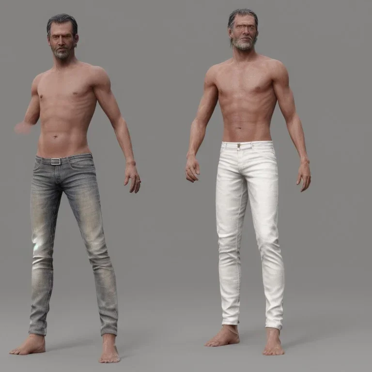 White Wet Skinny Human