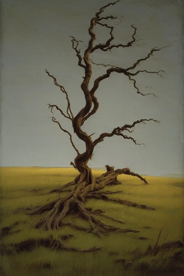 grass with dead tree by Andrea del sarto