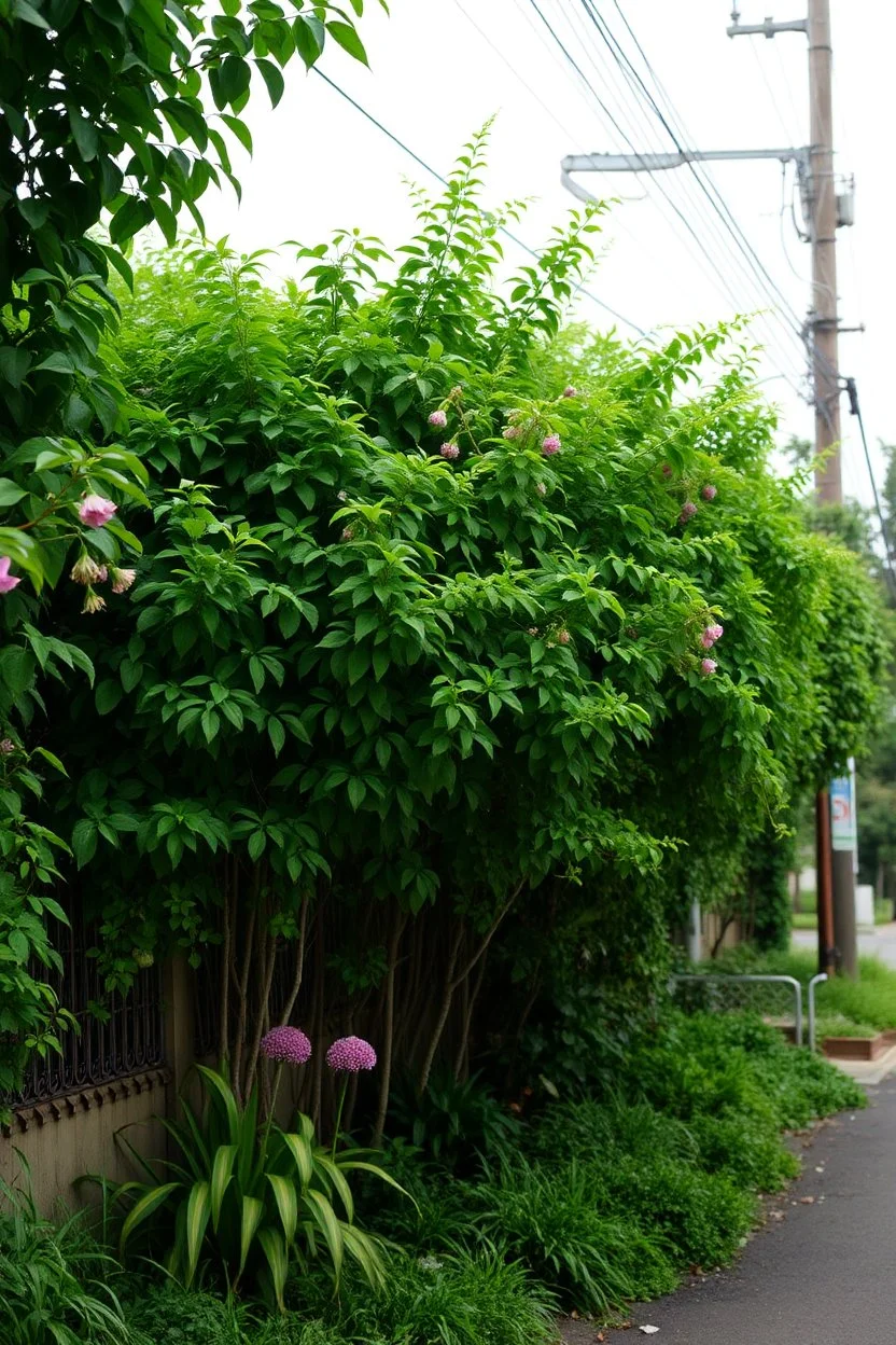 oh no instant love, green vegetation street background