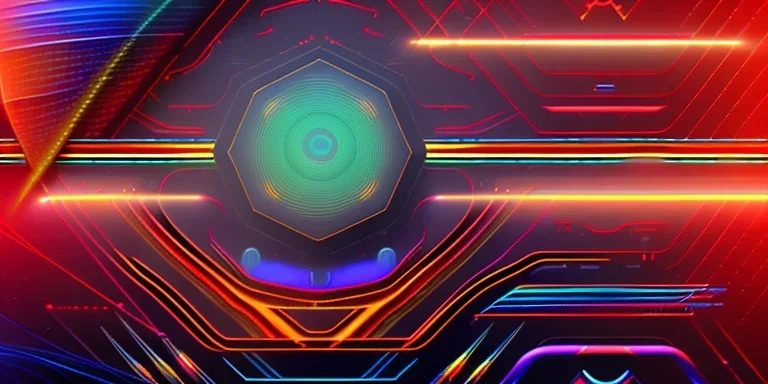 Vector technology abstract background with dynamic amorphous vector flowing gradient particle water curve waves and modern red, yellow, orange lines. Retro futurism geometric, cyberpunk.