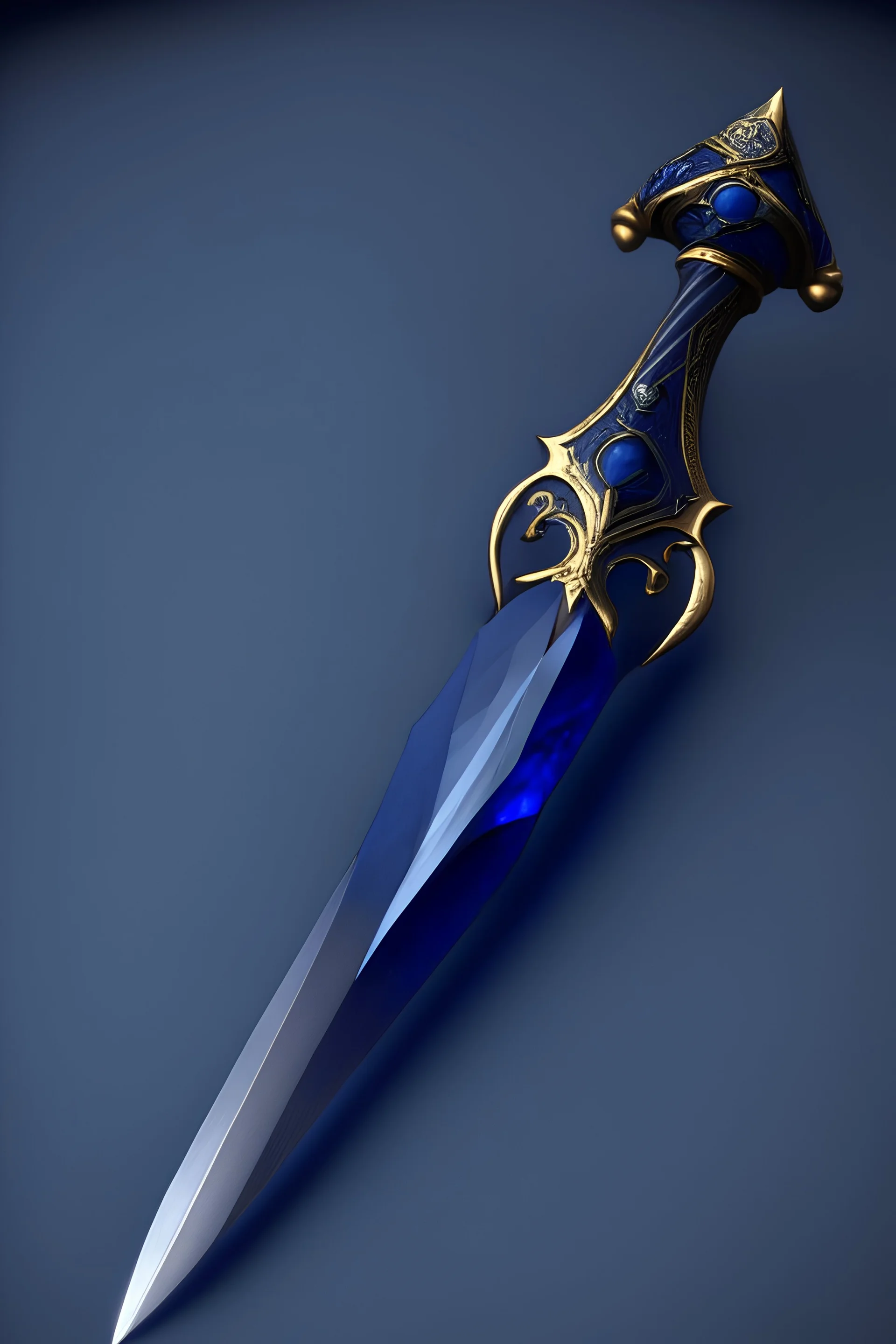 A simple dagger with a sapphire in the handle