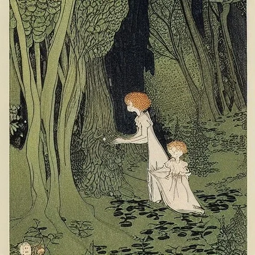 ida rentoul outhwaite castle in a forest