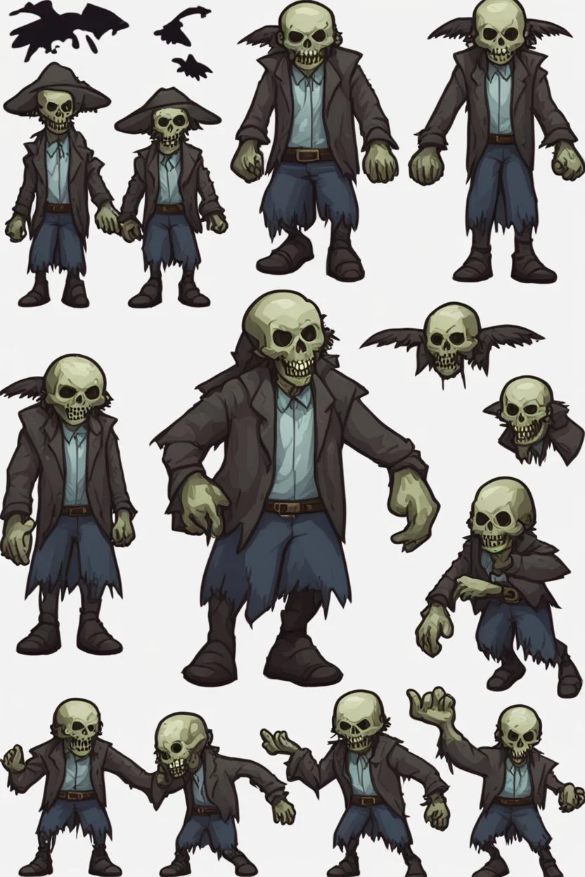 undead sprite sheet for animation (idle, run, jump movement)