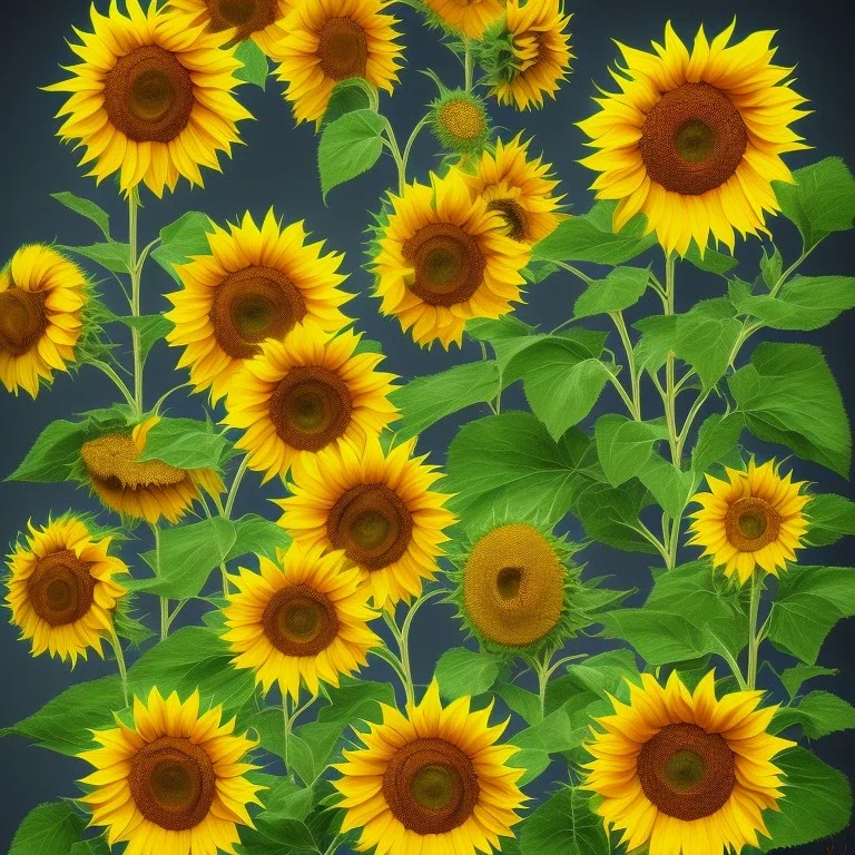 Vienna. Sunflower. Photorealistic