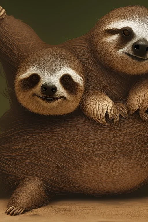 4 pictures of the same sloth moving in sequence