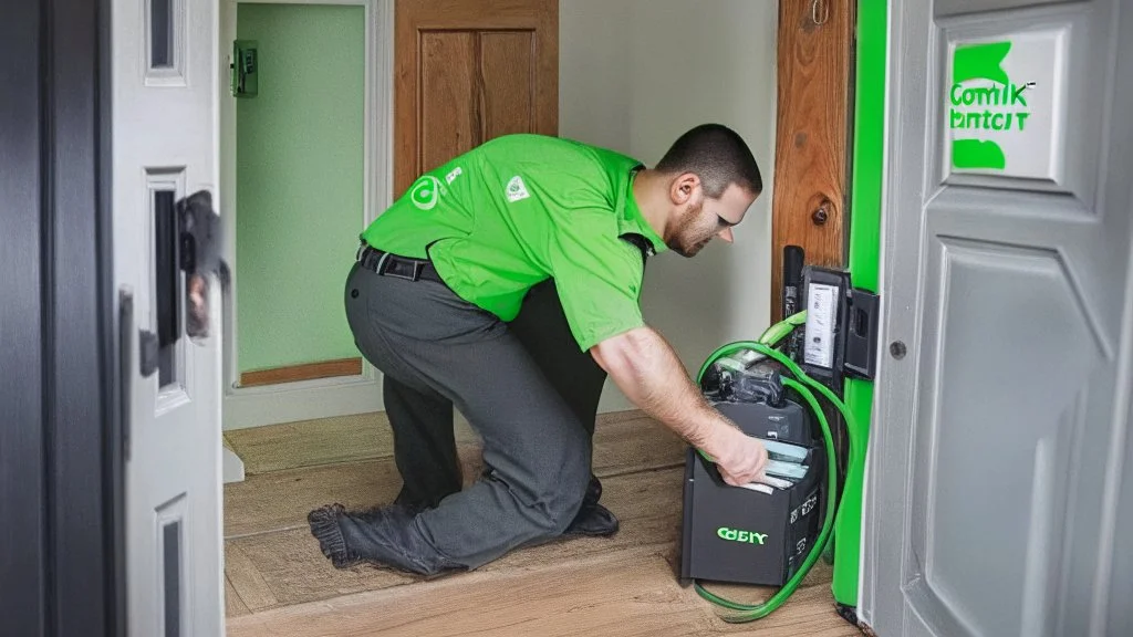 centurylink on-site technician breaking in to house through pet door