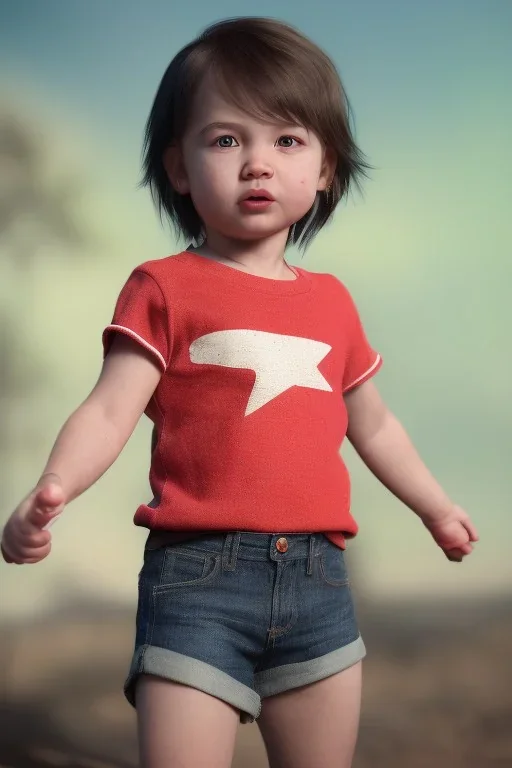 Volverine toddler, full body, bokeh, hyper realistic