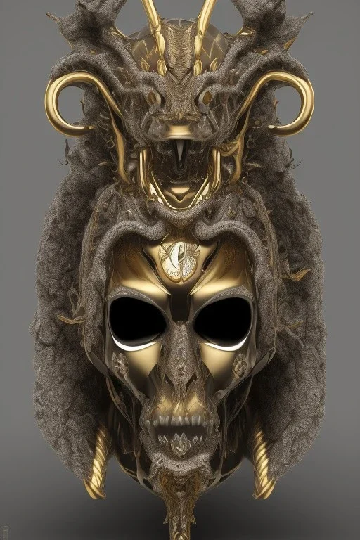 shiny black male African Egyptian alien, cracks in the voodoo head, wicked, eyes, crown, Elephant, 8k, finely detailed, photo realistic, tiger turquoise skull head gold dragon space alien snow skeleton gold horny toad silver crown silver eyes