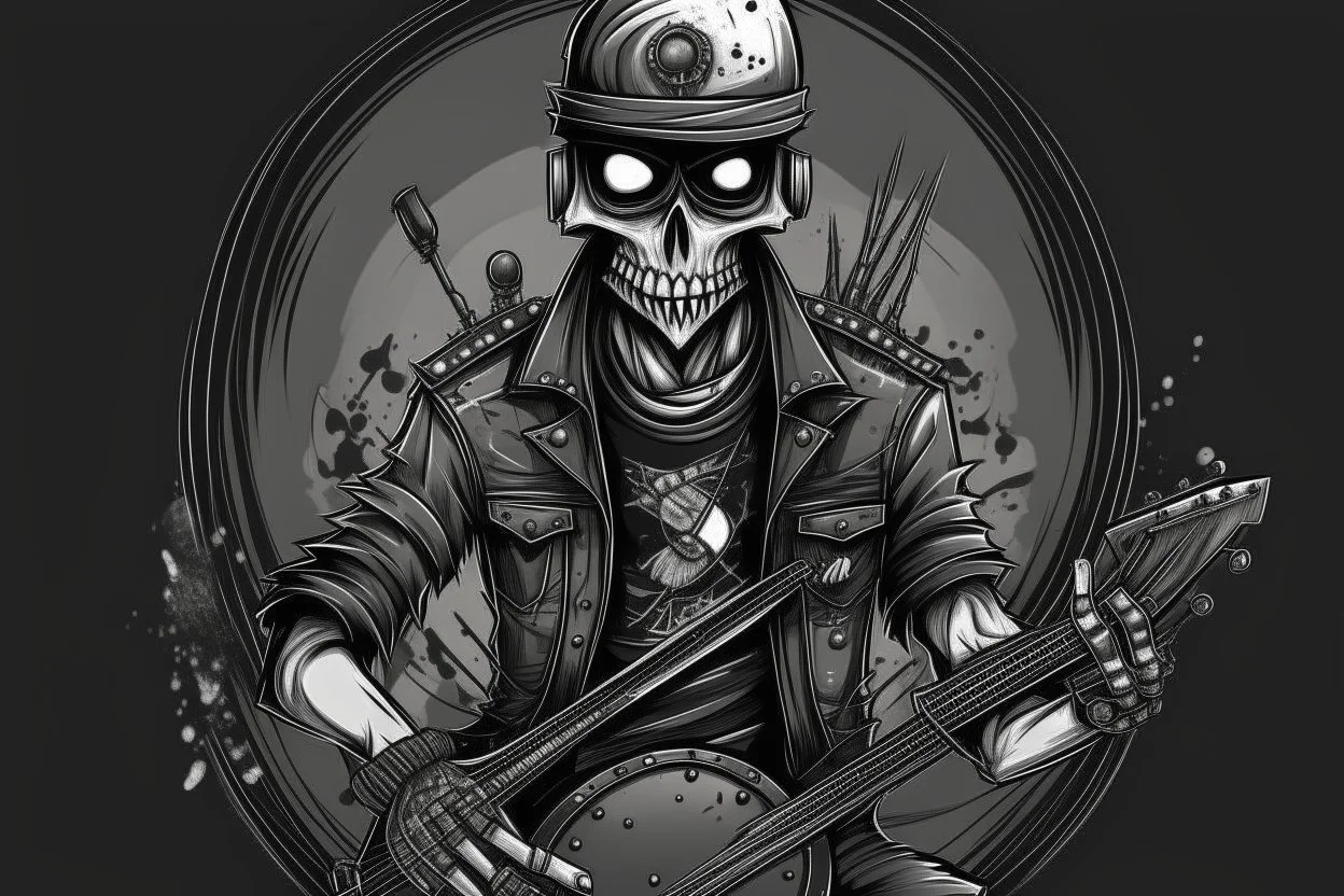 Crée un personnage ressemblant à un fan de musique metal