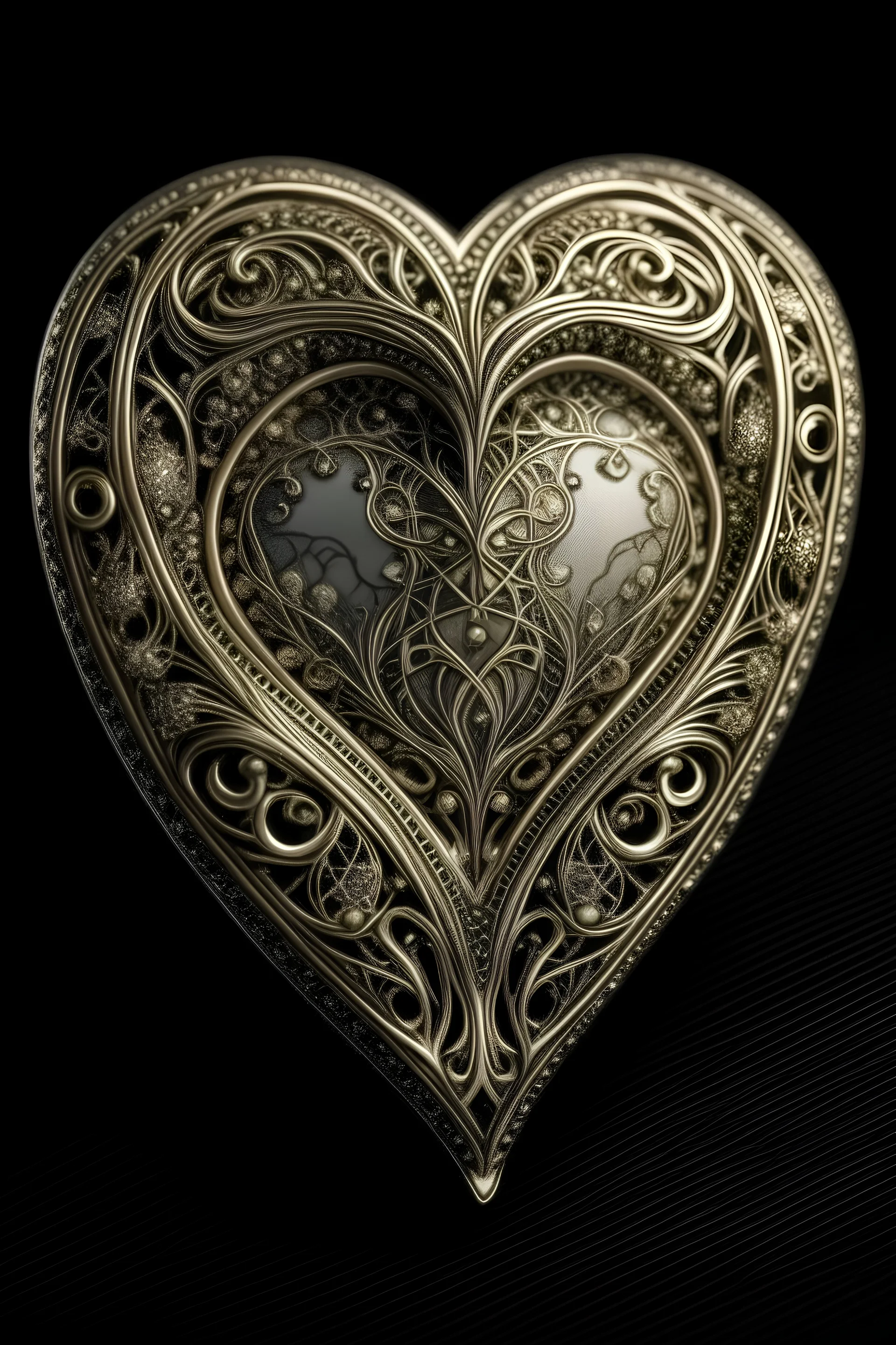 "The Wise Man's Heart" takes the form of a delicate brooch, fashioned in the shape of an ornate heart. Its surface is etched with intricate designs, reminiscent of ancient wisdom and arcane knowledge. A radiant gemstone, glowing with an inner light, rests at the center, casting a gentle aura of tranquility around it.