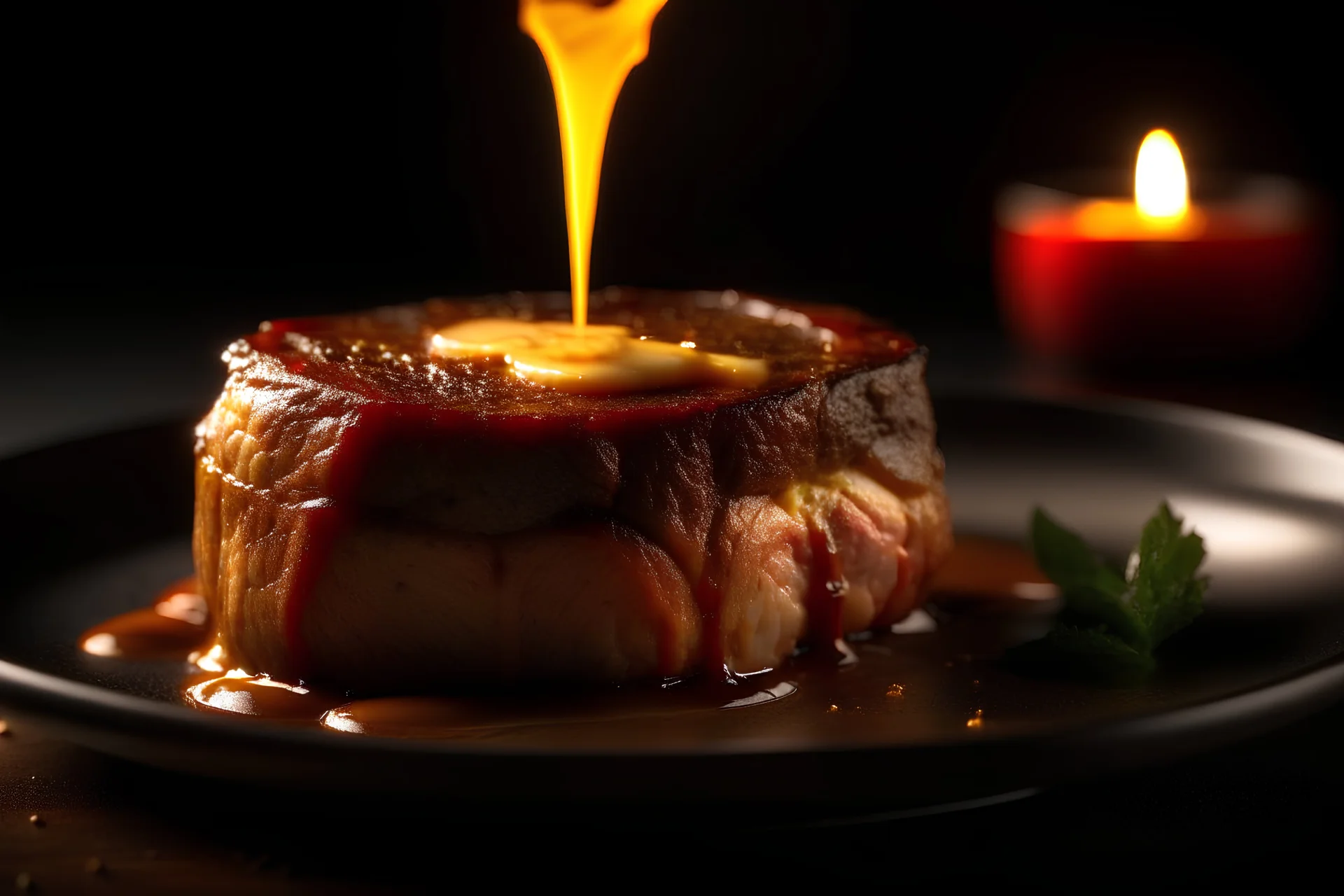 food photography, filet mignon medium rare with melting butter on top, editorial photography, photography, ultra realistic, 8k, HD, 4K