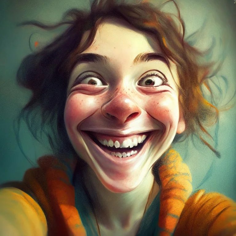 selfportrait, cute happy