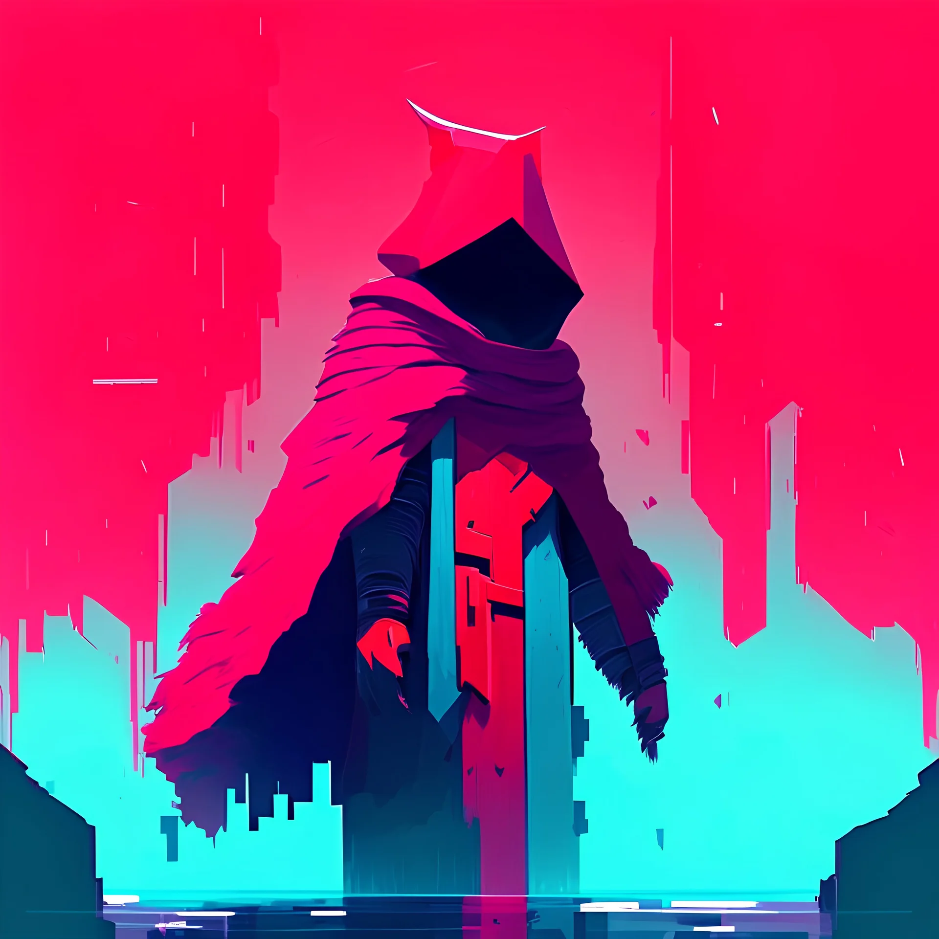 The video game Hyper light drifter facing judgement