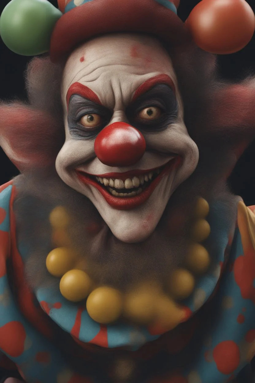 Ugly clown, 8k , realistic