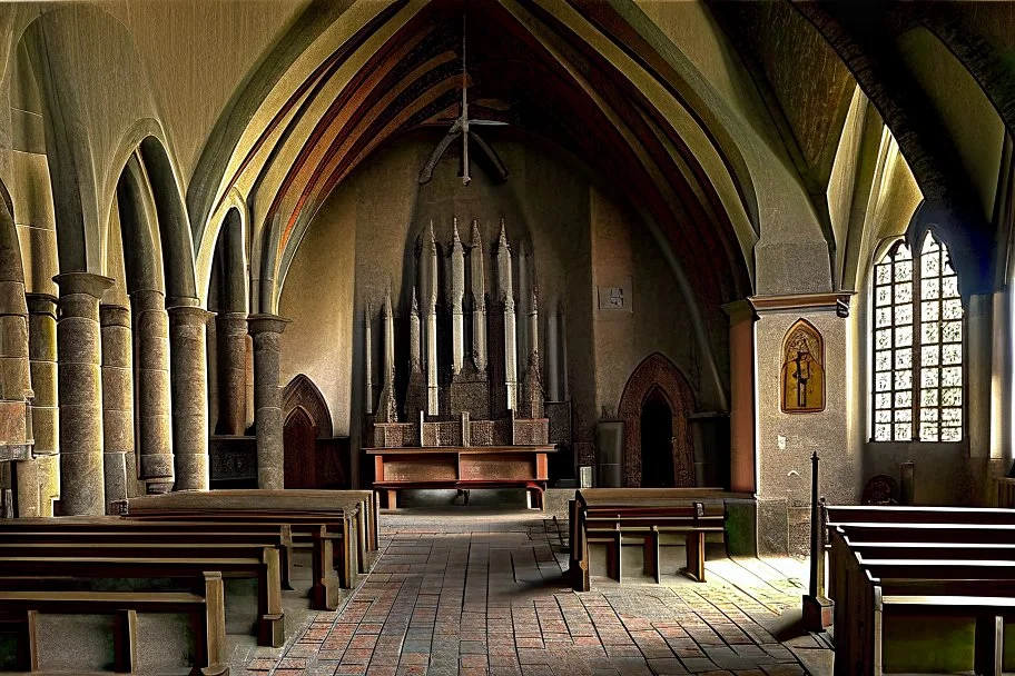 interior of medieval church