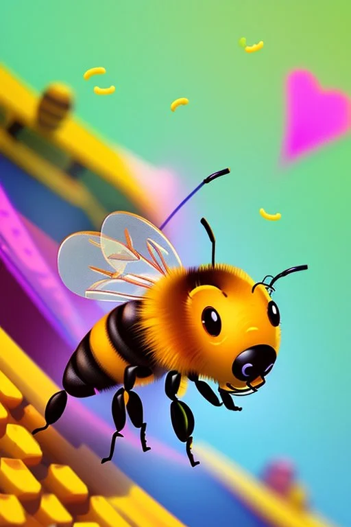 Bee pfp in style of up up up