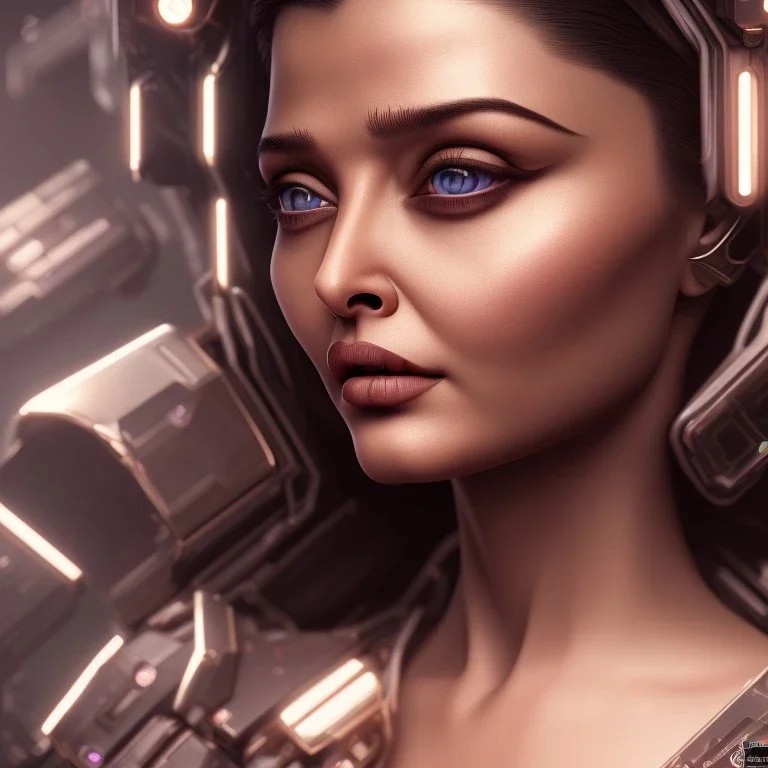 actress Aishwarya rai ,Cartographic, Closeup-View, 16k, Lumen Global Illumination, Diffraction Grading, cyberpunk