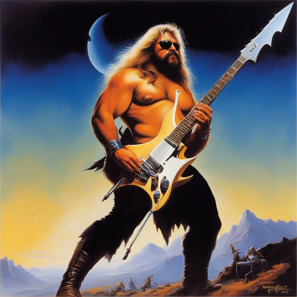 Molly Hatchet. His most notable piece was called the "Death Bringer" featured as an album cover,for the aforementioned band the masters name, Frank frazetta.