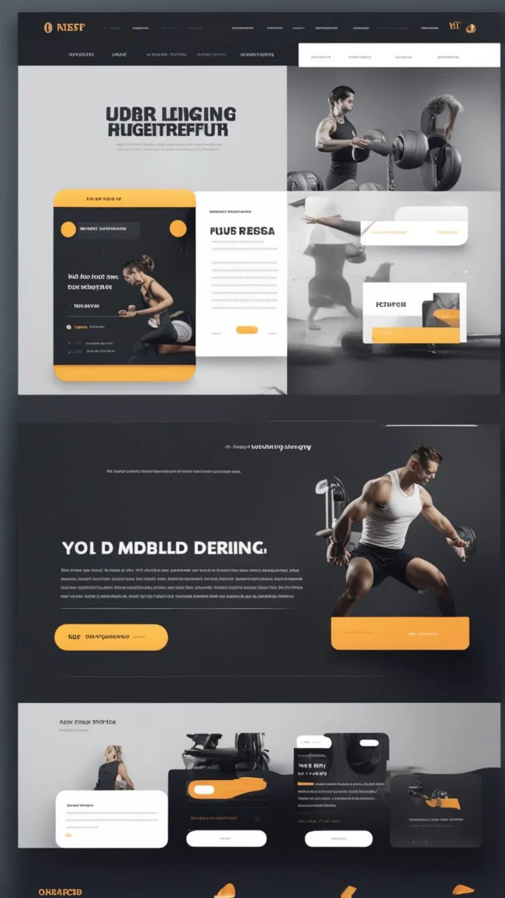 Design a user-friendly and visually appealing landing page for a gym website, prioritizing an intuitive user experience